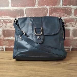 Vintage Fossil Leather Crossbody Bag Navy Blue ZB 2722 Purse